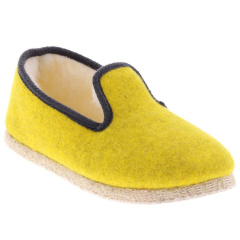 Charentaise Tweed Kid Citron vue de face