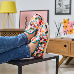 Charentaises Wally multicolores – Chaussons originaux Made in France                     