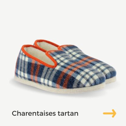 authentiques charentaises tartan