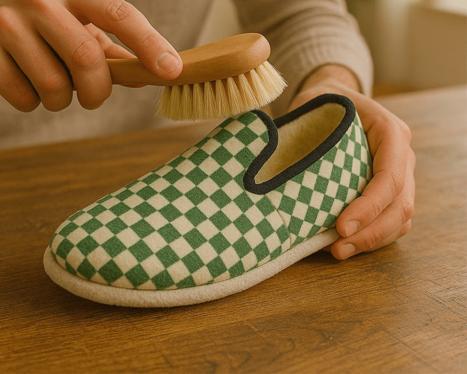brossage doux et efficace pour une paire de charentaise